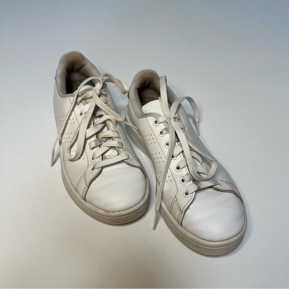 adidas Advantage Women's Sneakers White & Copper Metallic F36223 Size 6